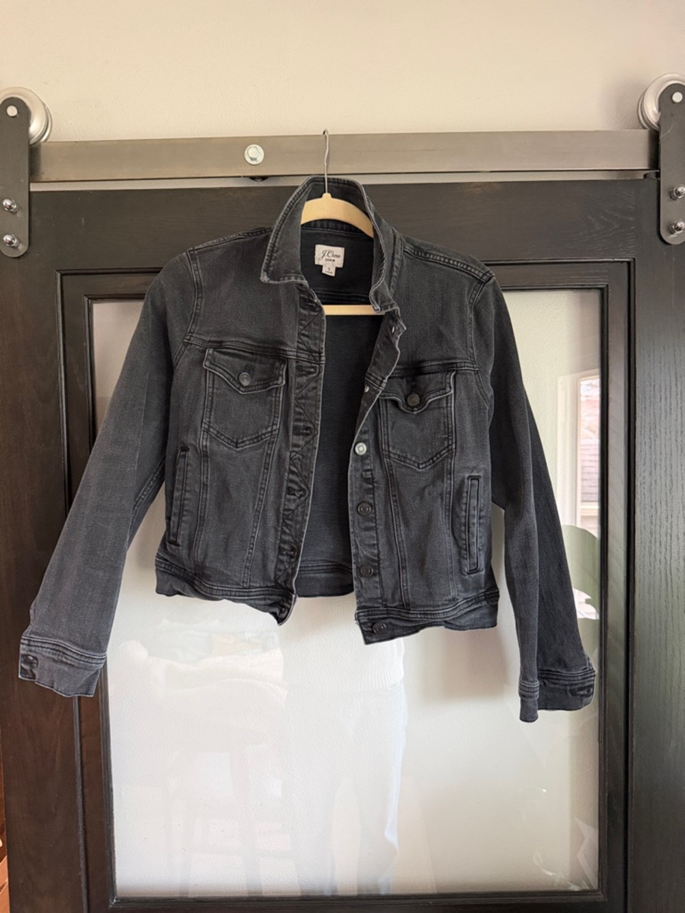 J. Crew Washed Black Denim Jacket